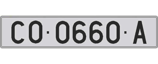 CO0660A matricula larga