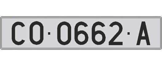 CO0662A matricula larga