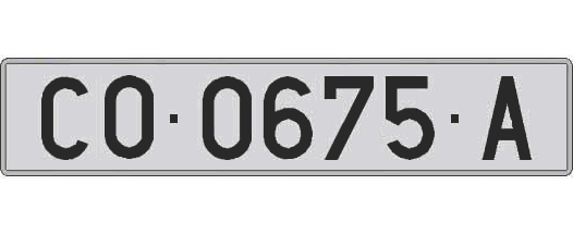 CO0675A matricula larga