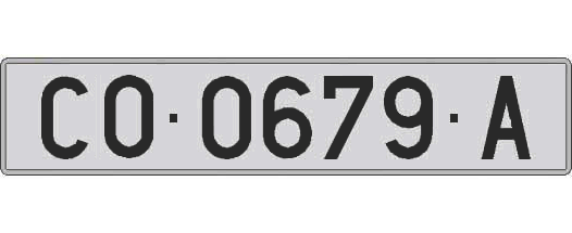 CO0679A matricula larga
