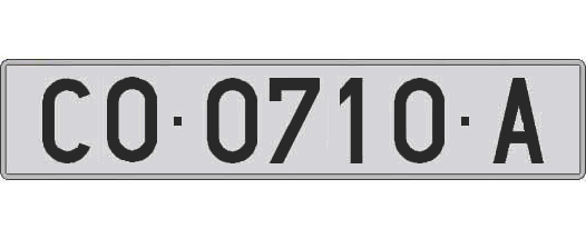 CO0710A matricula larga
