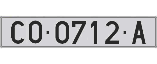 CO0712A matricula larga