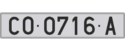 CO0716A matricula larga