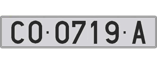 CO0719A matricula larga