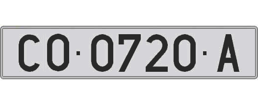 CO0720A matricula larga