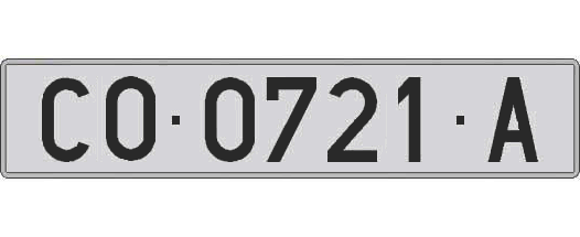 CO0721A matricula larga
