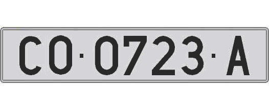 CO0723A matricula larga