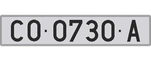 CO0730A matricula larga