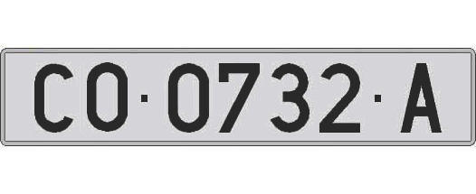 CO0732A matricula larga