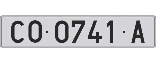 CO0741A matricula larga