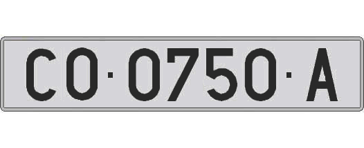 CO0750A matricula larga