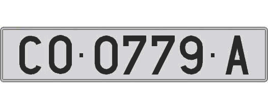 CO0779A matricula larga