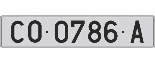 CO0786A matricula larga