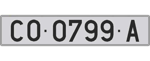 CO0799A matricula larga