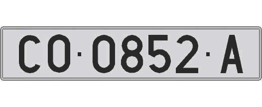CO0852A matricula larga