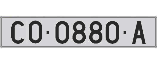 CO0880A matricula larga