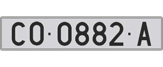CO0882A matricula larga
