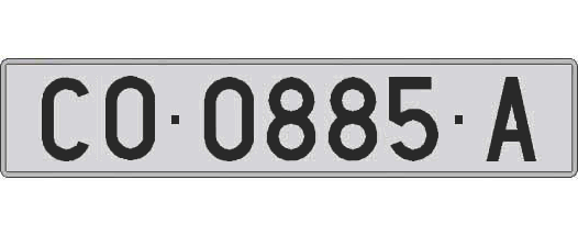CO0885A matricula larga