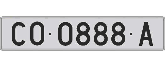 CO0888A matricula larga