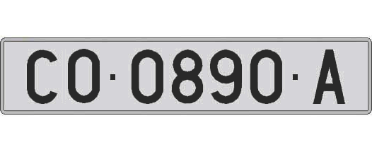 CO0890A matricula larga