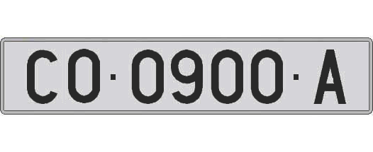 CO0900A matricula larga