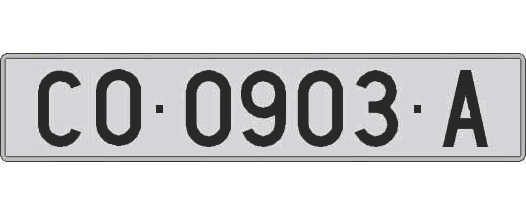 CO0903A matricula larga