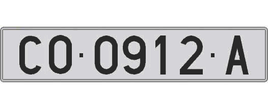 CO0912A matricula larga