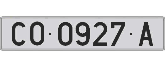 CO0927A matricula larga