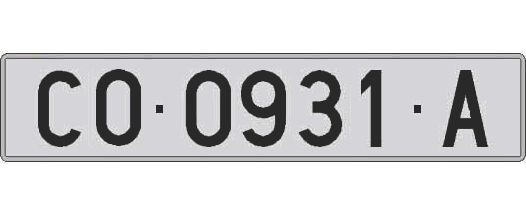 CO0931A matricula larga