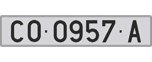 CO0957A matricula larga