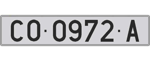 CO0972A matricula larga