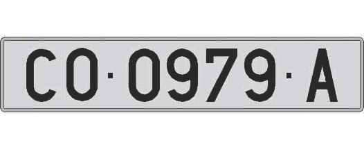 CO0979A matricula larga