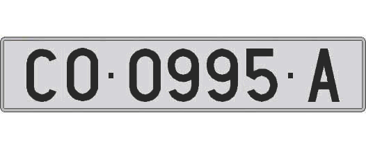 CO0995A matricula larga