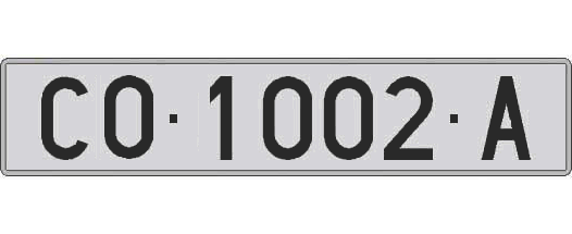 CO1002A matricula larga