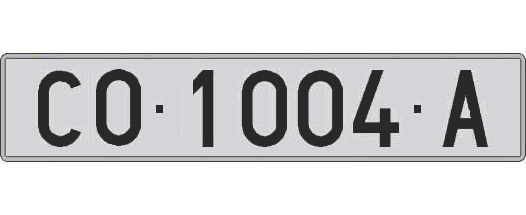 CO1004A matricula larga