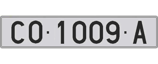 CO1009A matricula larga