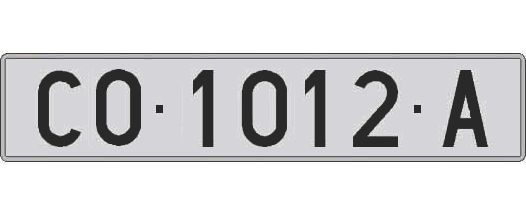 CO1012A matricula larga