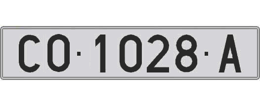 CO1028A matricula larga
