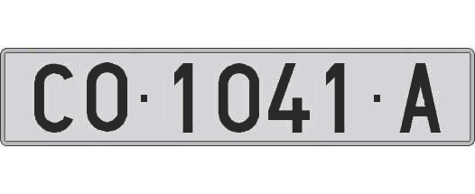 CO1041A matricula larga