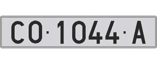 CO1044A matricula larga