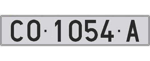 CO1054A matricula larga