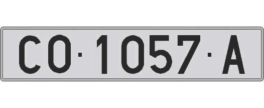 CO1057A matricula larga