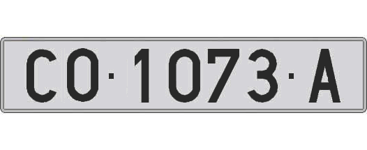 CO1073A matricula larga