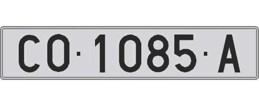CO1085A matricula larga