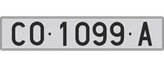 CO1099A matricula larga