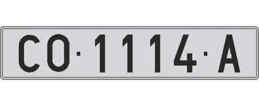 CO1114A matricula larga