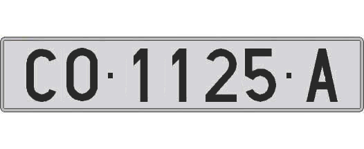 CO1125A matricula larga