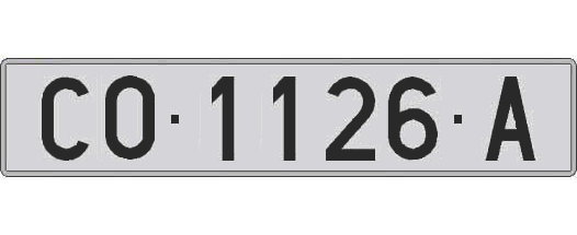 CO1126A matricula larga