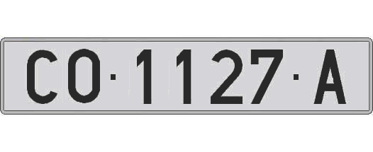 CO1127A matricula larga