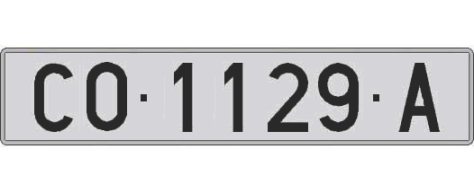CO1129A matricula larga